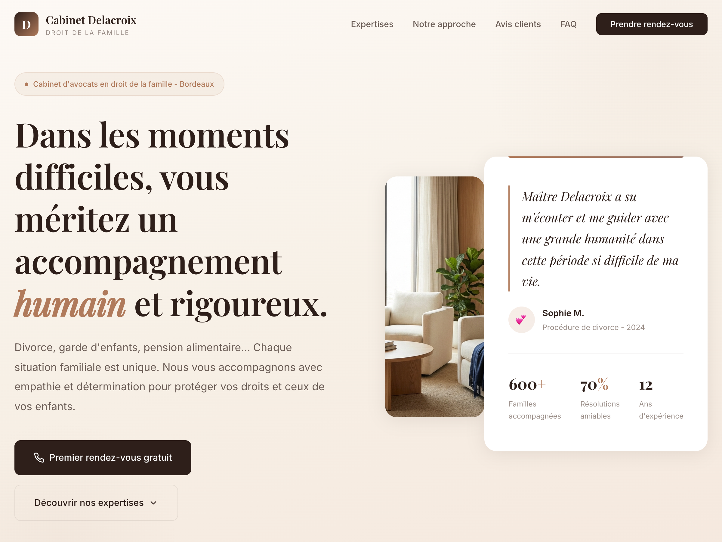 Site cabinet droit de la famille