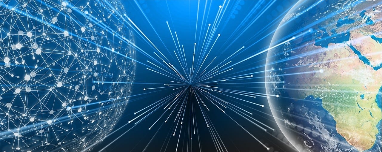 planète terre connecté au web , au numérique