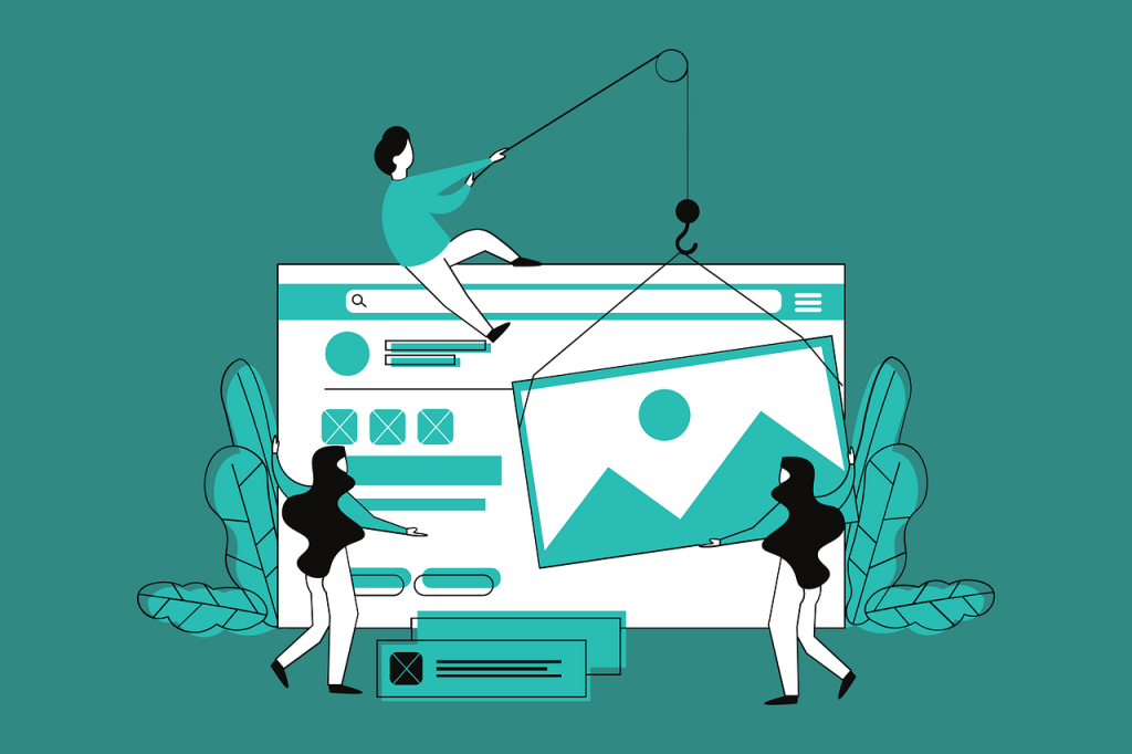 des personnes fabrique un site web